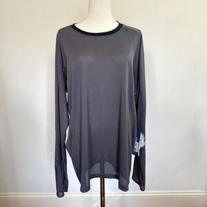 Romfh Riding Shirt Tech Tee Womens 3X Charcoal Mesh Long Sleeve UPF Cooling NWT